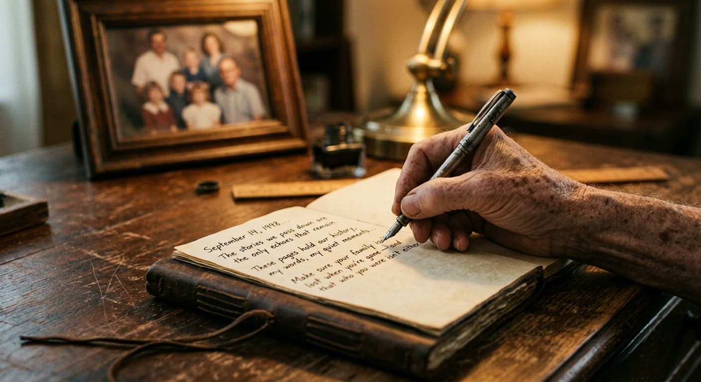 Your own words, kept somewhere your family will find them.